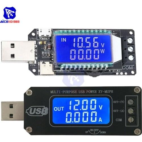 Diymore DC-DC USB DC 5V to DC 3.3-24V Step Up/Down Buck Boost Converter Power Module Voltage Current Wheel Potentiometer Type-C