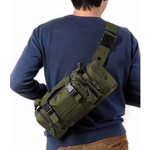 600D High Density Oxford Waterproof Shoulder Tactical Bag Outdoor Hiking Fishing Military Hunting Waist Chest Pouch Handbag