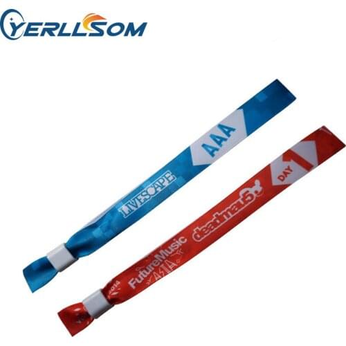 YERLLSOM 1100PCS/lot Customized Personalized printing logo fabric wristbands bangles for gifts Y061511