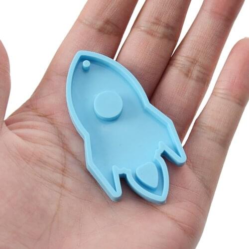 Rocket Shaped Jewelry Pendant Silicone Molds DIY Handmade Making Crystal Epxoy Resin Mould Keychain Decoration