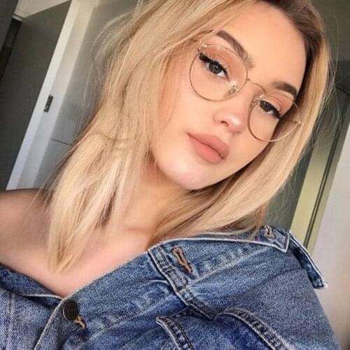 Gold Round Glasses Frame Vintage Eyewear Womens Myopia Nerd Spectacle Frame Men Eyeglasses Optical Glasses Frame Male Lunettes