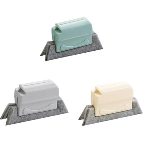 1 Set Window Groove Cleaning Brush Magic Window Slot Corner Cleaner Tool for Car Shower Doors House Glass Cleaning Supplies