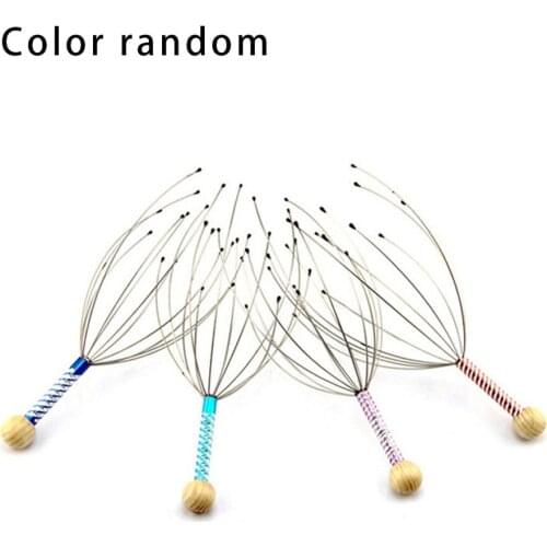1Pcs Head Massager Neck Massage Pain Relief Handheld Head Massager Scratcher Octopus Scalp Massager Stimulate Blood Circulate