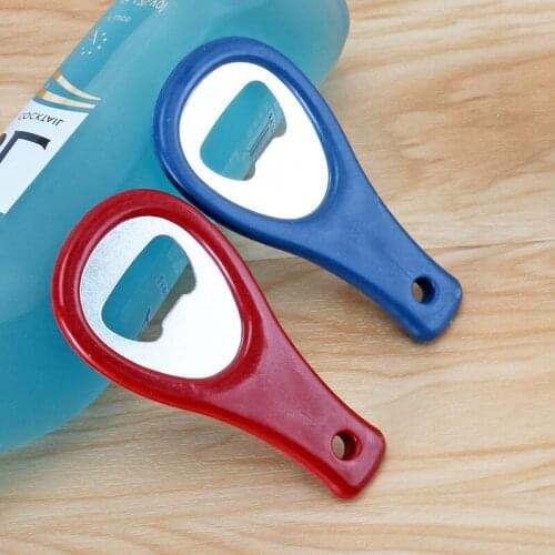 1Pcs Plastic Handle Bottle Opener Creative Bottle Opener Stainless Steel Bottle Opener Beer Fridge Openers Home Decoration Tool