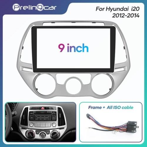 1Din 2Din Car DVD Navigation Radio Fascia Frame For Hyundai i20 2012-2014 Stereo Receiver Player Panel dash Trim Kits Panel