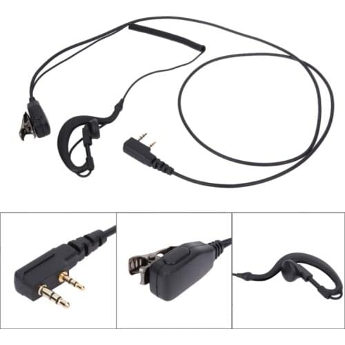 2 PIN Walkie Talkie Earpiece Headset PTT MIC for BAOFENG UV5R for KENWOOD KPG TH TK for HYT
