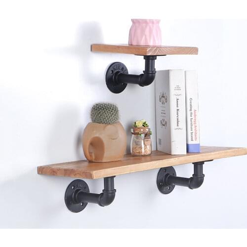 2pcs/Set Home Furnishing Metal Frame for Magazine Storage Rack Industrial Pipe Style for Plant Shelf Making Wood Not Included