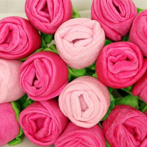 2pcs/Lot New plush toys simulation rose bouquet doll creative curtain buckle decorated celebration gift toys