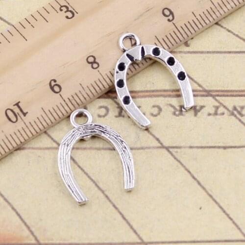 20pcs Charms Lucky Horseshoe Horse 21x16mm Tibetan Silver Color Pendants Antique Jewelry Making DIY Handmade Craft