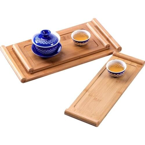 27*12.7*1cm simple eco friendly Bamboo tea tray wood crafts tea mat
