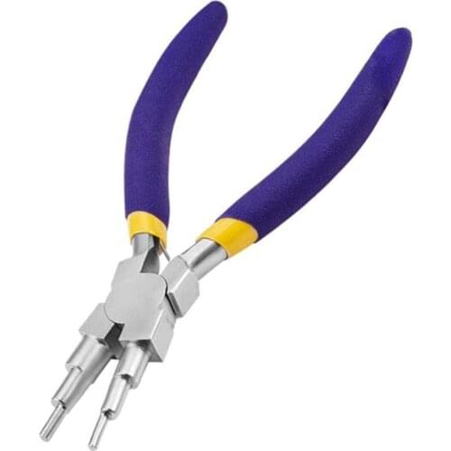 Six-Section Circlip Pliers 6 in 1 Carbon Steel Round Nose Portable Pliers for Jewelry DIY Home Repairing Tools