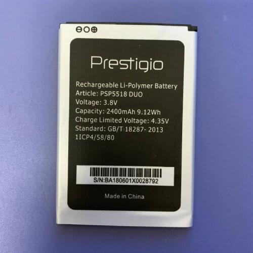 2400mAh battery for Prestigio PRESTIGIO MUZE X5 LTE PSP5518 DUO mobile phone