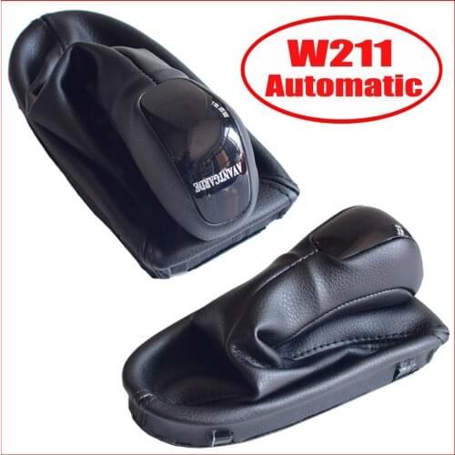 Auto Car Gear Shift Knob Lever HeadBall Shifter For Mercedes Benz W211 Leather Gaiter Boot Cover AVANTGARDE CLASSIC ELEGANCE