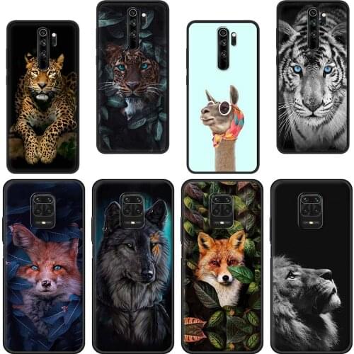Lion Tiger Wolf Cat Fox Bumper Soft Silicone Phone Case for Redmi K40 Note 10 9S 8 Pro Max 9 7 8T 9C 9A 7A Cover Coque Cases