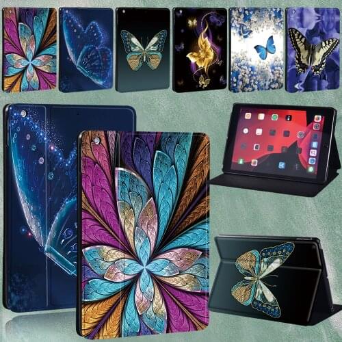 For Apple IPad 5 6 7 8 Th A1822 A1893 A2198 A2270/ Mini 1 2 3 4 5 A1455/ IPad 2 3 4 A1395 A1458 PU Leather Stand Tablet Case