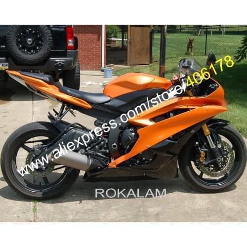 For Yamaha YZF-R6 06 07 YZF-R600 YZFR6 YZF 600 YZF R6 2006 2007 Orange Black Motorcycle Fairings (Injection Molding)