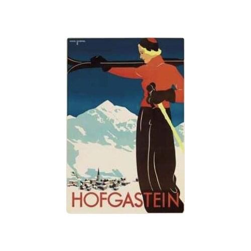 HOFGASTEIN Winter Austria Ski Skiing Sports Travel Classic Retro Poster Canvas Painting DIY Wall Paper Home Decor Gift
