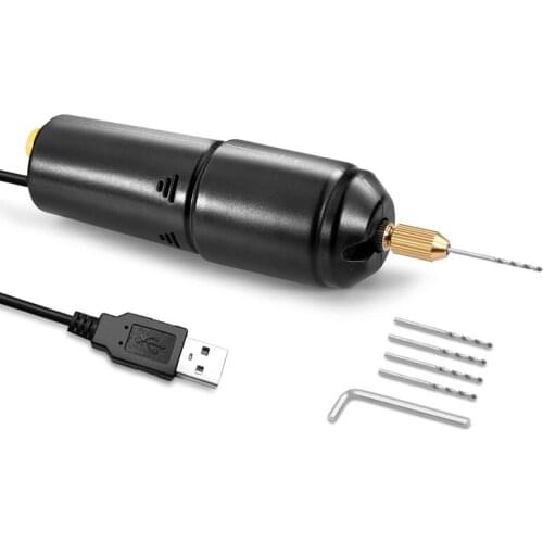 Jewelry Tools Mini Electric Drill Handheld for Pearl Epoxy Resin Jewelry Making DIY Wood Craft Tools with 5 Drill Bits Retail