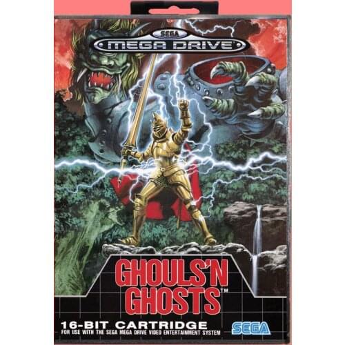 Ghouls'N Ghosts 16 Bit MD Game card with Retail Box For Sega Genesis & Mega Drive