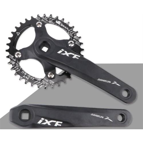 IXF Mountain Bike Square Hole Crank Anodized Aluminum Alloy MTB Bicycle Crankset 104BCD Bicycle Crank Set