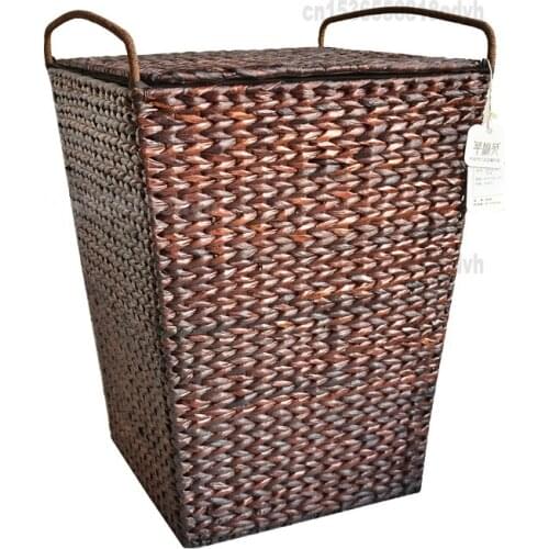 Nordic Dirty Clothes Basket Rattan Braided Dirty Clothes Storage Large Storage Box Household Laundry Basket Clutter Sorting