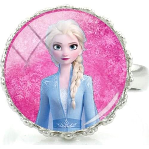 Disney Frozen Creative Ring Aisha Princess Art Fashion Animation Character Design Ring Ring Jewelry Accessories