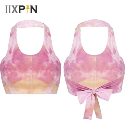 Summer Women Sexy Crop Top Casual Printing Halter Tank Tops Backless Lace-up Camisole Short Vest Top Cropped Tanks Streetwear