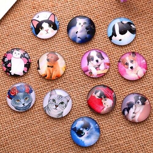 10mm Mixed Style Round Glass Cabochon Flatback Photo Dome Jewelry Finding Cameo Pendant Settings 50pcs/lot K04749