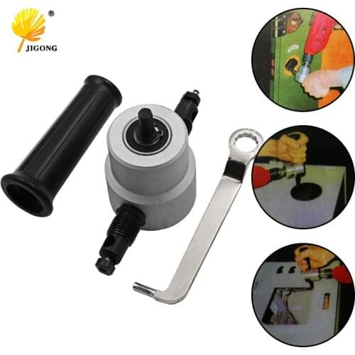 Nibble Metal Cutting Double Head Sheet Nibbler Saw Cutter Tool Drill Attachment Free Cutting Tool Nibbler Sheet Metal Cut