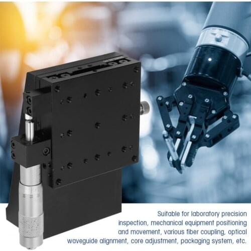 Linear rail Z SEMZL80-AS Micrometer Manual Slide Table Cross Roller Bearing Vertical Linear Stage 80*80mm guide rail