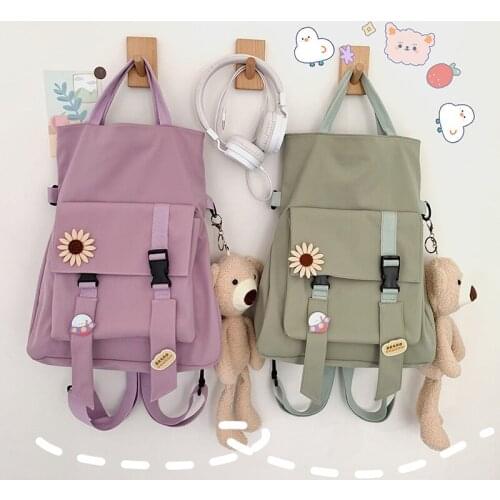 Multifunction Backpack Women Shoulder bag Casual Simple Harajuku School Bag Students Couples Ins Backpack Korean Style Ulzzang