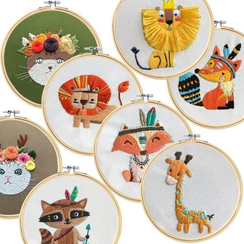 Embroidery Diy Kit Hoop Bastidor Para Bordar Cross-stitch Crafts Punch Needle Hand-Stitched Borduurpakketten Kruissteek Bordado