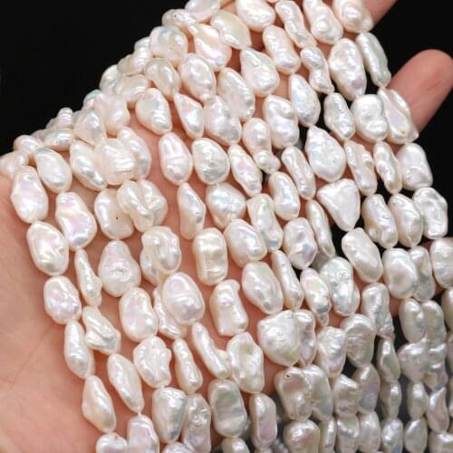 Natural Freshwater Pearl Irregular Baroque White Loose Beads For Jewelry Making DIY Bracelet Earrings Necklace Accessory