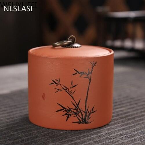 New trumpet Tea cans with lids Sealed moisture-proof Pu'er tea storage tanks Living room home storage tanks WSHYUFEI