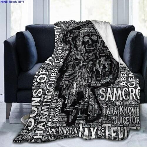 Blanket Bedding Sons of Anarchy Super Soft Blanket Sublimation Cartoon Covered Flannel for Children and Adult Bedrooms Decor