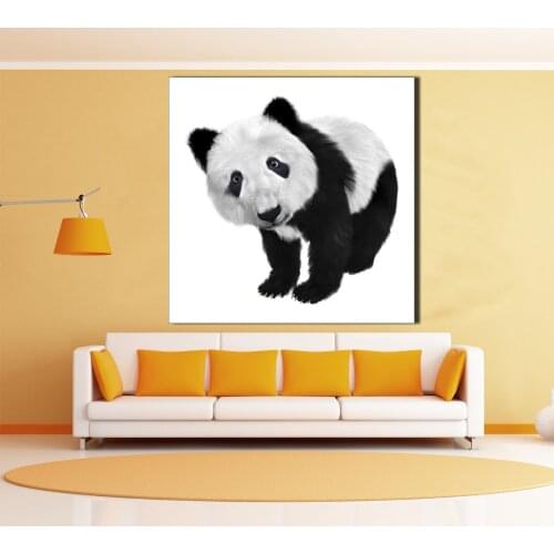 Panda Cubs Cat Black and White Poster Canvas Print Painting Wall Art Babys Room Home Decoration