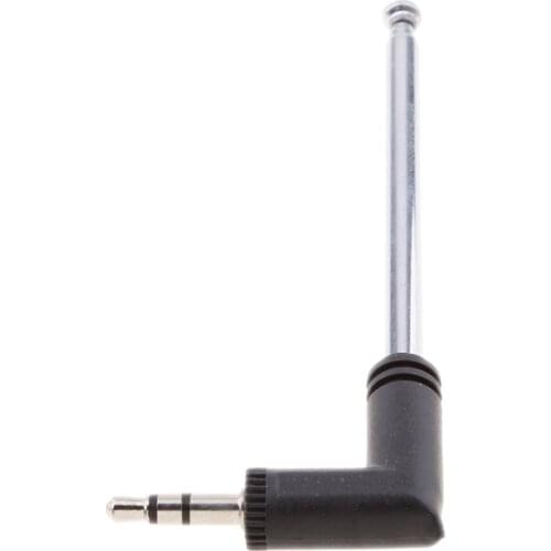 AM FM Radio Antenna 3.5mm Connector 4Section Telescoping Stainless Steel