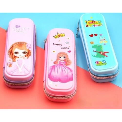 Pupil Pen Bag Pencil Case Pen Case Boys and Girls Kindergarten Cartoon Stationery Box Large-capacity Pen Bag