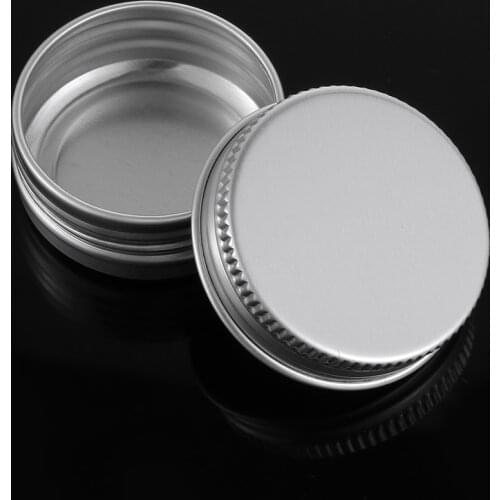 Reusable Aluminium Bottles Oil Wax Box Round Upper Screw Mouth Empty Cosmetic Pot Jar Tin Container Storage Accessory