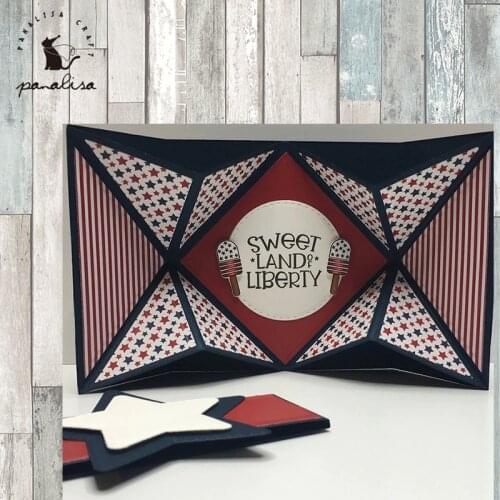 Panalisacraft Folding box 3D Metal Cutting Dies Craft Dies Scrapbooking Card Making Album Embossing Stencil Die Cut Decoration