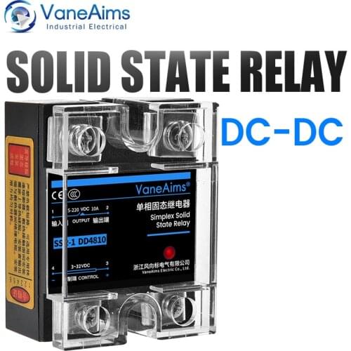 Solid State Relay DC 3-32v Control DC 5-220v 10A25A40A60A80A100A120A Free Thermal Paste With Protective Cover Single Phase