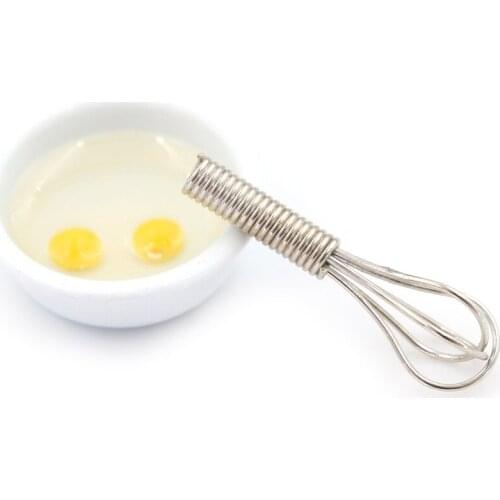 Egg Whisk & Bowl Simulation Kitchen Food Furniture Toys 1:12 Dollhouse Miniature For Doll House Decor