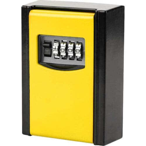 Key Safe Box Weatherproof 4 Digit Combination Key Storage Lock Box Indoor Outdoor Password Lock Hidden Keys Storage Box