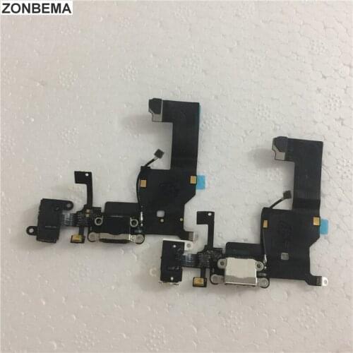 ZONBEMA 20pcs Charger Charging Port Dock USB Connector Flex Cable For iPhone 5 Headphone Audio Jack
