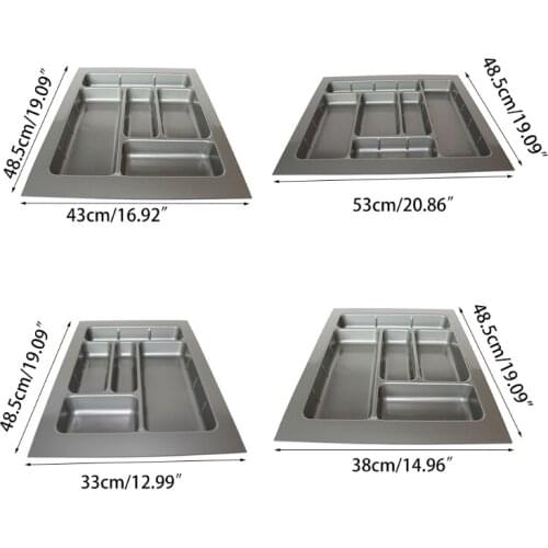 ABS Kitchen Drawer Organizer Tray Cabinet Chopsticks Spoon Cutlery Storage Box Plastic Drawer Compartment Divider Tray