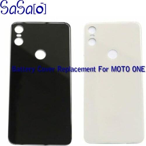 10Pcs Housing Case For Motorola Moto one/one macro Back Battery Cover Rear Door Panel Glass Bezel Plate with adhesive sticker