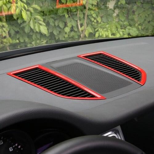 2pcs ABS Car Dashboard Decoration Vent Sticker Cover Air Outlet Styling Moulding Trims for Porsche Macan 2014 2015 2016 2017