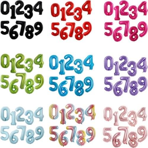 40 Inch Big Size Gold Sliver Rose Gold Number Balloon Birthday Wedding Party Decorations Foil Balloons Kid Boy toy Baby Shower