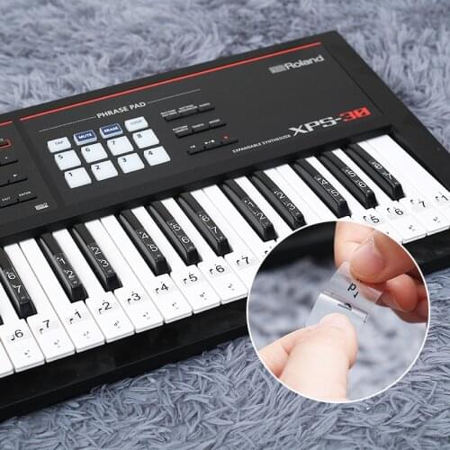 54/61/88 Key Piano Stickers Transparent Piano Keyboard PVC Sticker Piano Stave Electronic Keyboard Name Note Sticker Accessories