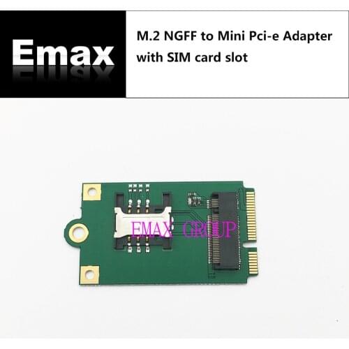 M.2 NGFF to Mini Pci-e Adapter with SIM card slot M.2 to Pcie transfer card for WLAN Card Modem Radio wireless module M.2 card